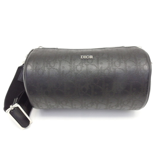 Dior Oblique Galaxy Leather Black Roller Messenger Bag - Picture 1 of 4